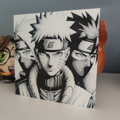 Tranh treo tường Naruto phong cách Hueforge ấn tượng cho fan 3D