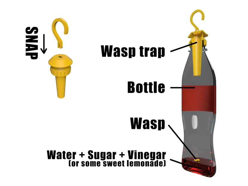 Bẫy Ong Vò Vẽ Dùng Chai (Bottle Wasp Trap) - Image 3