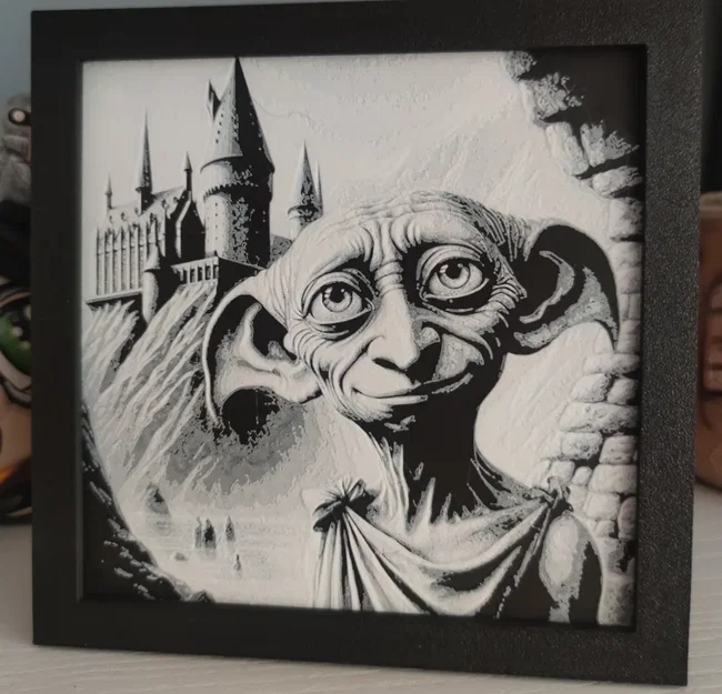 Mô hình tranh in 3D Hueforge Dobby: Tác phẩm nghệ thuật Harry Potter - Image 1