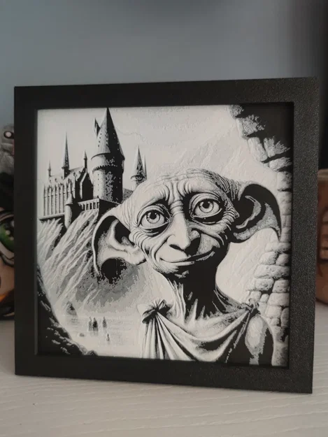Mô hình tranh in 3D Hueforge Dobby: Tác phẩm nghệ thuật Harry Potter - Image 2