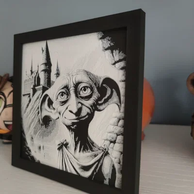 Mô hình tranh in 3D Hueforge Dobby: Tác phẩm nghệ thuật Harry Potter