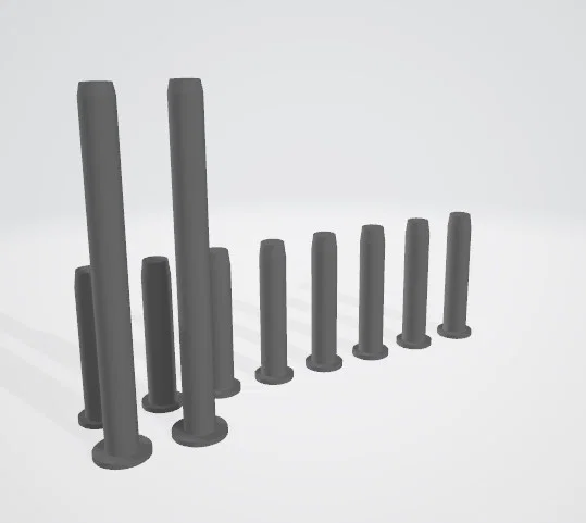 Bộ chốt bản lề (Pin set) cho hộp lưu trữ Gridfinity Flashforge - Image 1