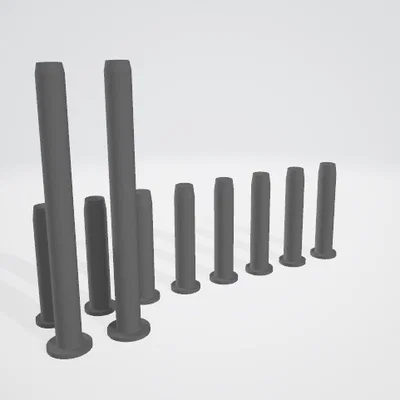 Bộ chốt bản lề (Pin set) cho hộp lưu trữ Gridfinity Flashforge
