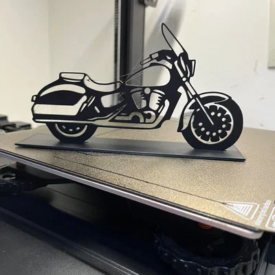 Mô hình trang trí xe mô tô Harley Davidson in 3D cực chất