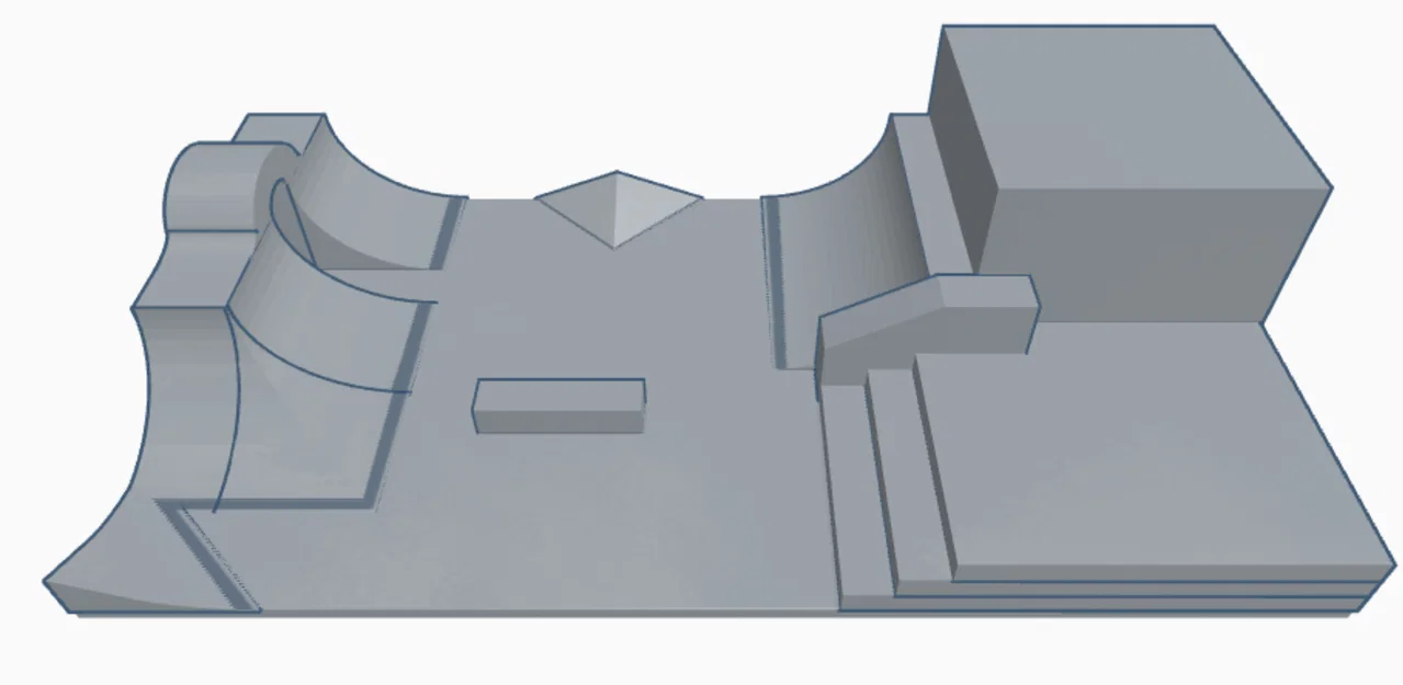 Mô hình công viên trượt ván mini Fingerboard Skatepark in 3D - Image 1