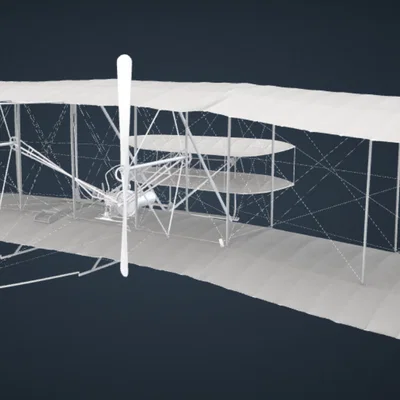 Mô hình 3D máy bay 1903 Wright Flyer - Tái hiện lịch sử hàng không
