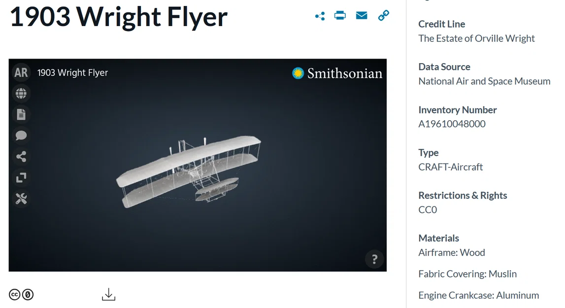 Mô hình 3D máy bay 1903 Wright Flyer - Tái hiện lịch sử hàng không - Image 3