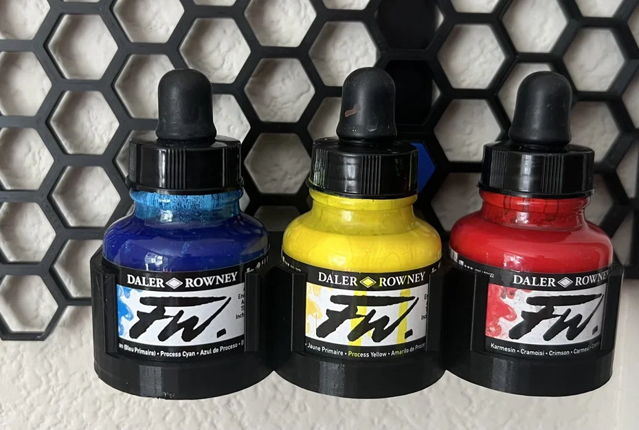 Giá đỡ lọ mực và sơn lót HSW 44mm treo tường cho mô hình - Image 1