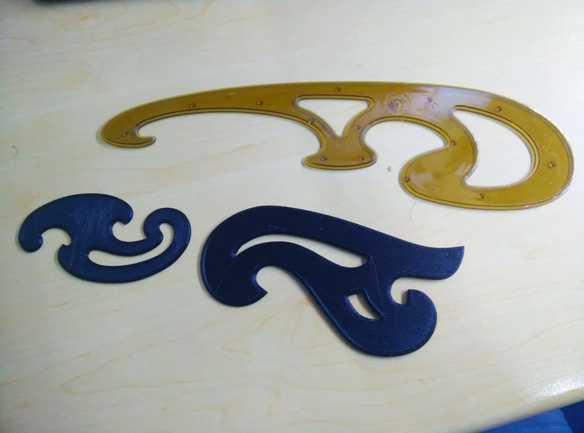 Bộ Thước French Curve Hỗ Trợ Vẽ Hình Học (Elipse, Hyperbola, Parabola) - Image 1