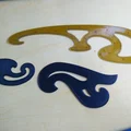 Bộ Thước French Curve Hỗ Trợ Vẽ Hình Học (Elipse, Hyperbola, Parabola) - Thumbnail 1