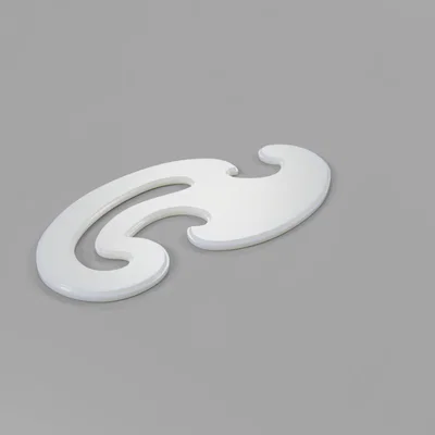 Bộ Thước French Curve Hỗ Trợ Vẽ Hình Học (Elipse, Hyperbola, Parabola)
