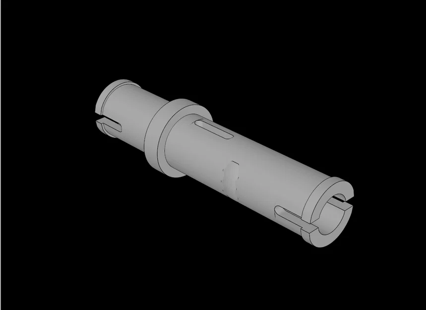 Chốt nối Technic Pin Long (tương thích Lego 32556) in 3D - Image 1