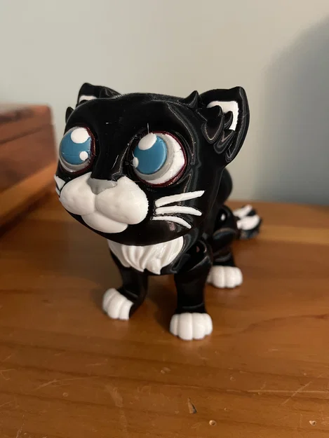 Mô hình mèo hoạt hình khớp nối (Multicolor Articulated Cat) in 3D - Image 1