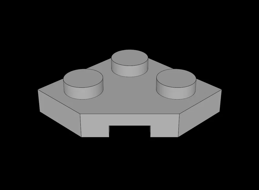 Mô hình mảnh ghép Lego 2x2 không góc tương thích 3D - Image 1