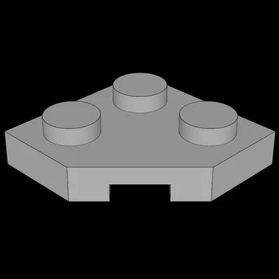 Mô hình mảnh ghép Lego 2x2 không góc tương thích 3D