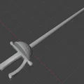 Kiếm Rapier cho mô hình Dummy 13 - Phụ kiện in 3D phong cách HEMA - Thumbnail 1