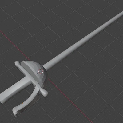 Kiếm Rapier cho mô hình Dummy 13 - Phụ kiện in 3D phong cách HEMA
