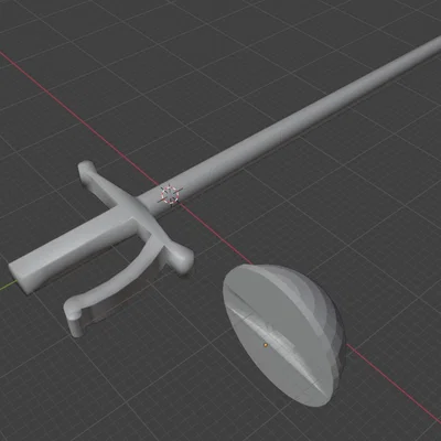 Kiếm Rapier cho mô hình Dummy 13 - Phụ kiện in 3D phong cách HEMA