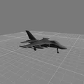 Mô hình máy bay chiến đấu (Fighter Jet) - File in 3D đơn giản - Thumbnail 1