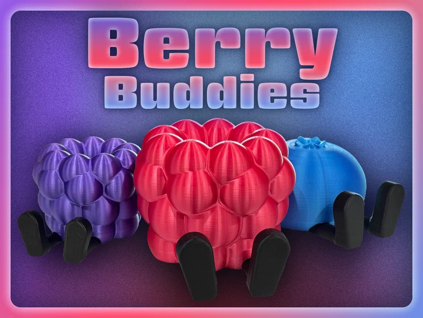 Berry Buddies - Mô hình trang trí quả mọng 3D đáng yêu - Image 1