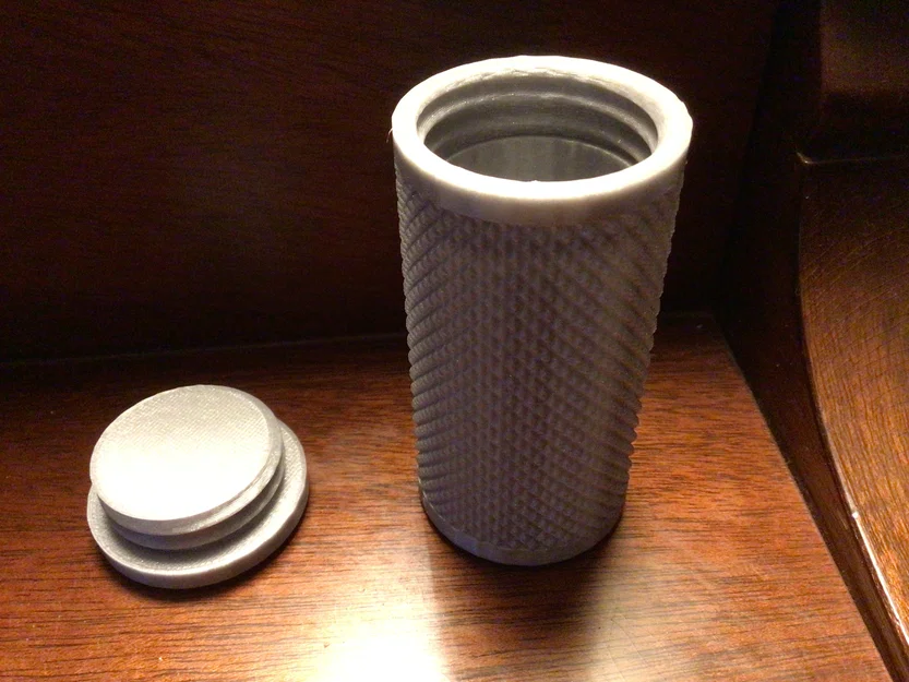 Hộp đựng đồ đa năng có vân nhám (Knurled Container) in 3D tiện lợi - Image 1