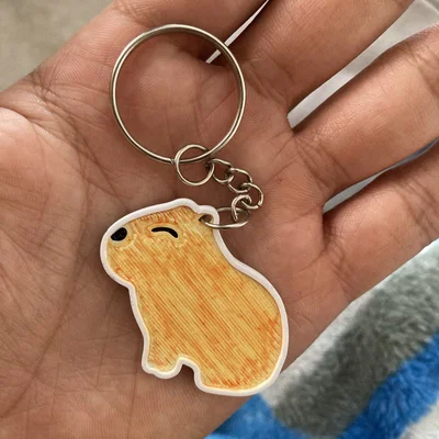 Móc khóa Capybara đáng yêu - Mô hình in 3D đơn giản