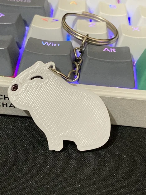 Móc khóa Capybara đáng yêu - Mô hình in 3D đơn giản - Image 2