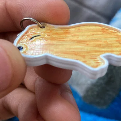 Móc khóa Capybara đáng yêu - Mô hình in 3D đơn giản