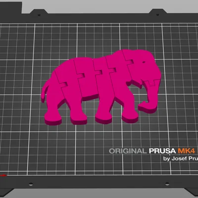 Flexi Elephant – Voi dẻo uốn lắc in 3D