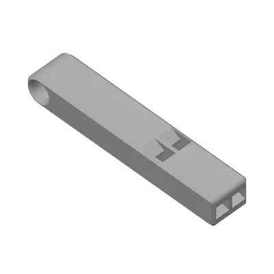 Còi thổi cứu hộ mini treo chìa khóa (Keychain whistle) in 3D