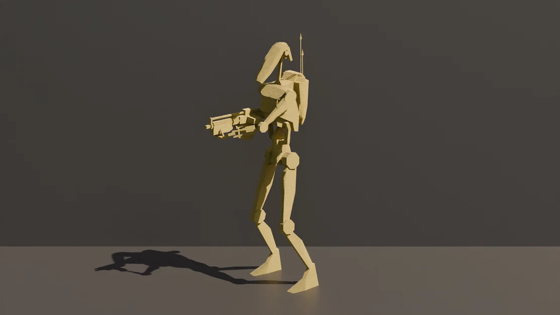 Mô hình B1 Battle Droid Low Poly ấn tượng trang trí Star Wars - Image 1