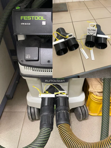 Adapter chia 2 nhánh FESTOOL/PROTOOL dạng Y (Two way adapter) - Image 1