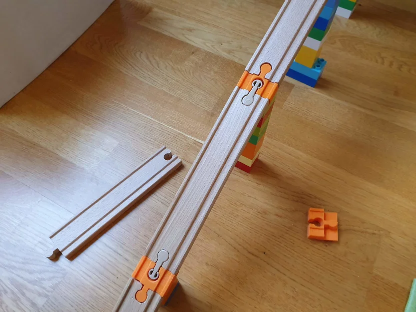 Adapter đường tàu gỗ (Brio, IKEA...) sang Duplo (thiết kế ít vật liệu) - Image 2
