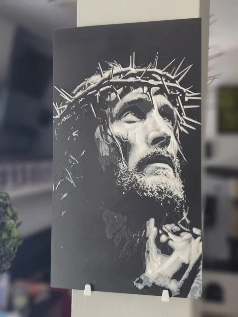 Chân dung Chúa Jesus (Hueforge) – Jesus Portrait Hueforge - Image 1