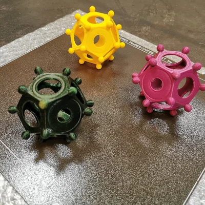 Mô hình hình khối 12 mặt Roman Dodecahedron in 3D trang trí độc đáo