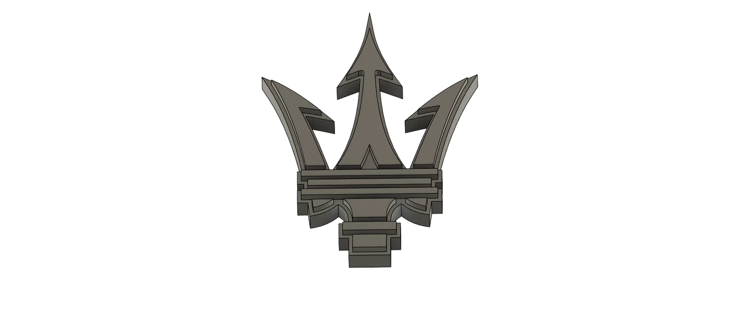 Mô hình logo Maserati in 3D sang trọng - Phụ kiện trang trí đẳng cấp - Image 1