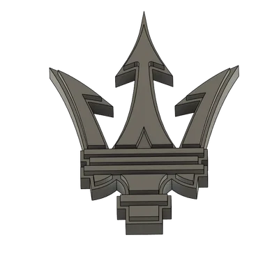 Mô hình logo Maserati in 3D sang trọng - Phụ kiện trang trí đẳng cấp