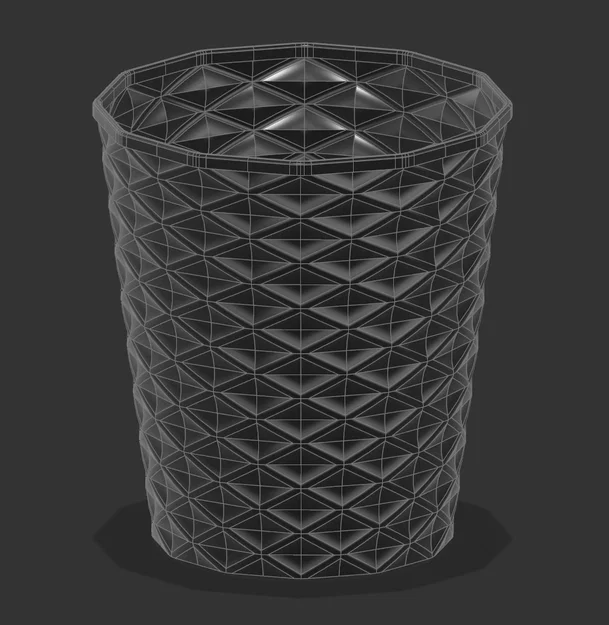 Thùng rác/bin hình học siêu cứng – Vase mode (đáy cố định) - Image 2