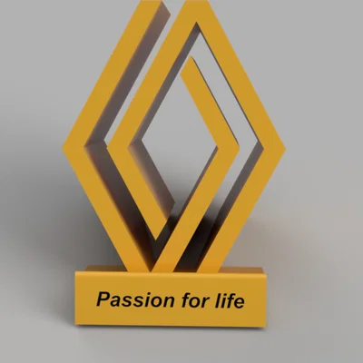 Giá đỡ điện thoại để bàn logo Renault (Passion for life) độc đáo