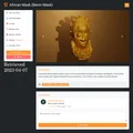 Mô hình 3D Mặt nạ Châu Phi cổ đại (Benin Mask) cực chi tiết - Thumbnail 3