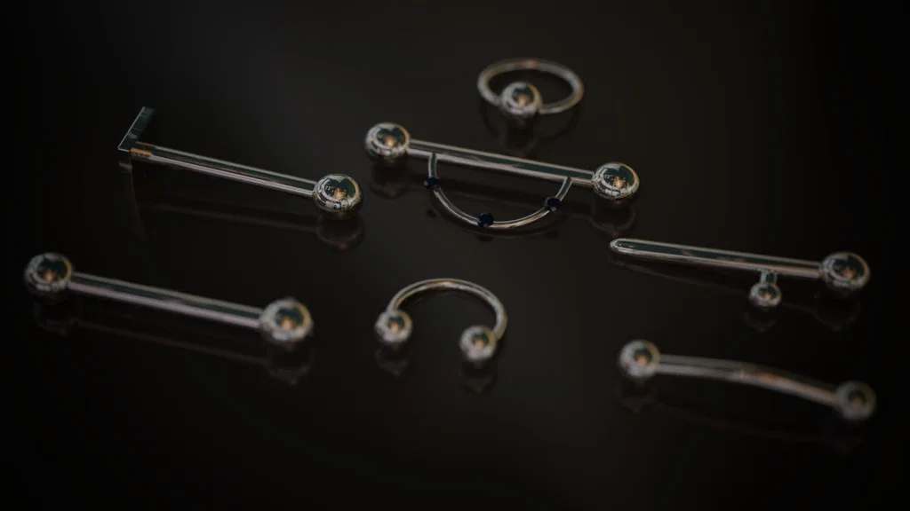 Mô hình 3D Khuyên xỏ Barbell Piercings cho thiết kế chuyên nghiệp - Image 1