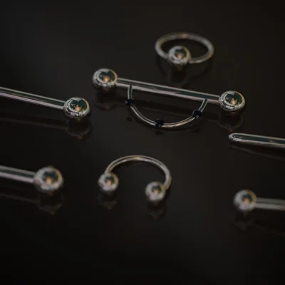 Mô hình 3D Khuyên xỏ Barbell Piercings cho thiết kế chuyên nghiệp
