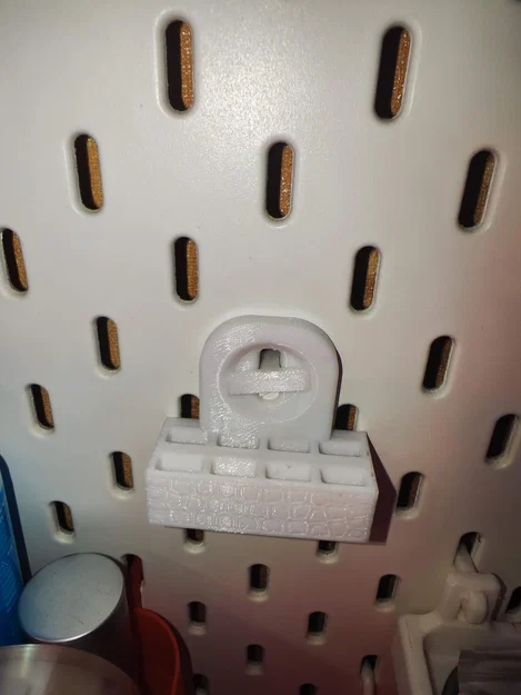 Giá đỡ nhíp cho pegboard Ikea Skadis (Low-Profile T-Clip Mount) - Image 2