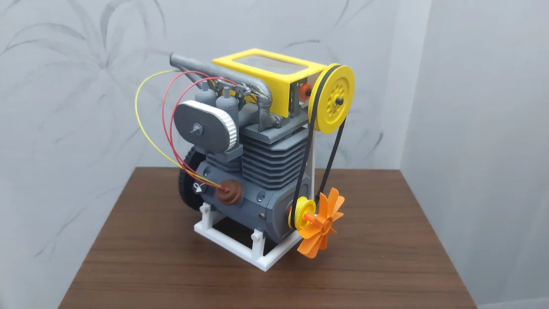 Động cơ xăng 2 xi-lanh dạng mô hình giảng dạy (Didactic twin-cylinder engine) - Image 1