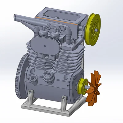 Động cơ xăng 2 xi-lanh dạng mô hình giảng dạy (Didactic twin-cylinder engine)