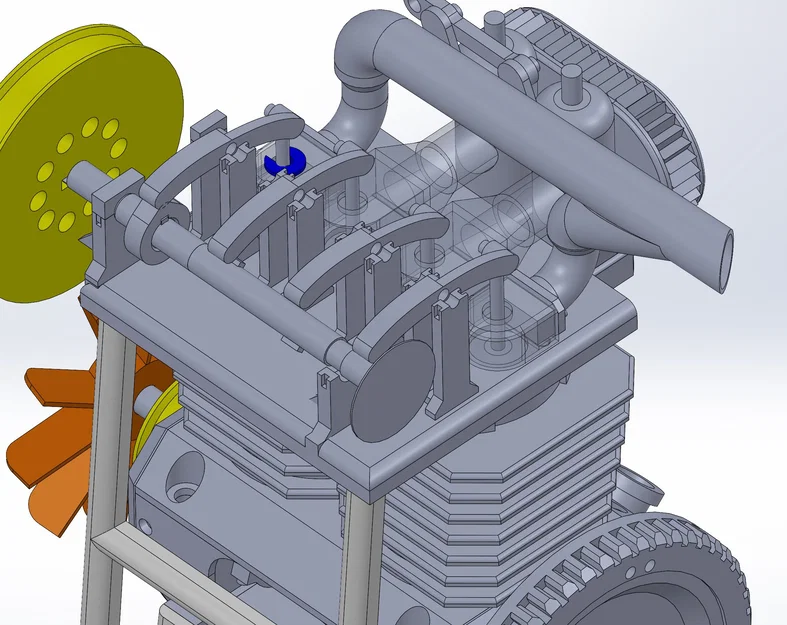 Động cơ xăng 2 xi-lanh dạng mô hình giảng dạy (Didactic twin-cylinder engine) - Image 5