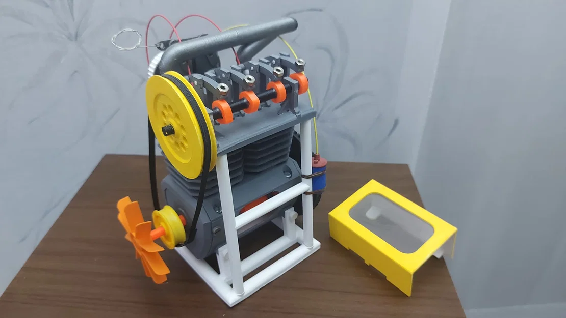 Động cơ xăng 2 xi-lanh dạng mô hình giảng dạy (Didactic twin-cylinder engine) - Image 6