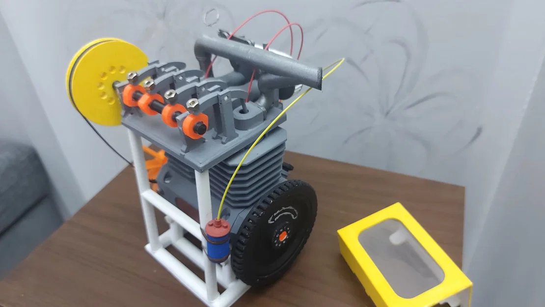 Động cơ xăng 2 xi-lanh dạng mô hình giảng dạy (Didactic twin-cylinder engine) - Image 7
