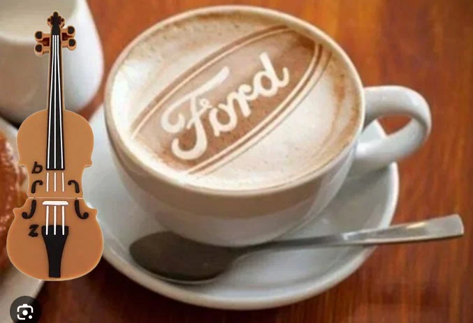 Khuôn tạo hình bọt cà phê (Coffee Stencil) hình logo Ford - In 3D - Image 1