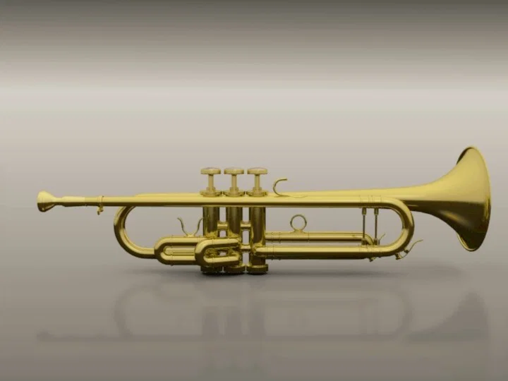 Mô hình kèn Trumpet 3D chi tiết - Đồ trang trí nghệ thuật độc đáo - Image 1